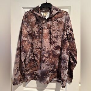 RedHead Camo Hoodie Men’s Large Fleece 1/4 Zip Hunting Pullover